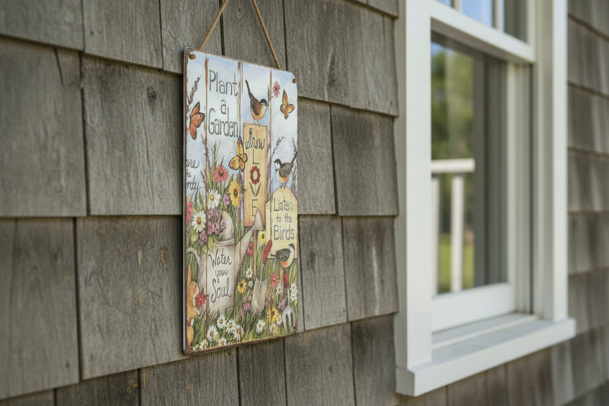 Metal Wall Art "Plant A Garden"