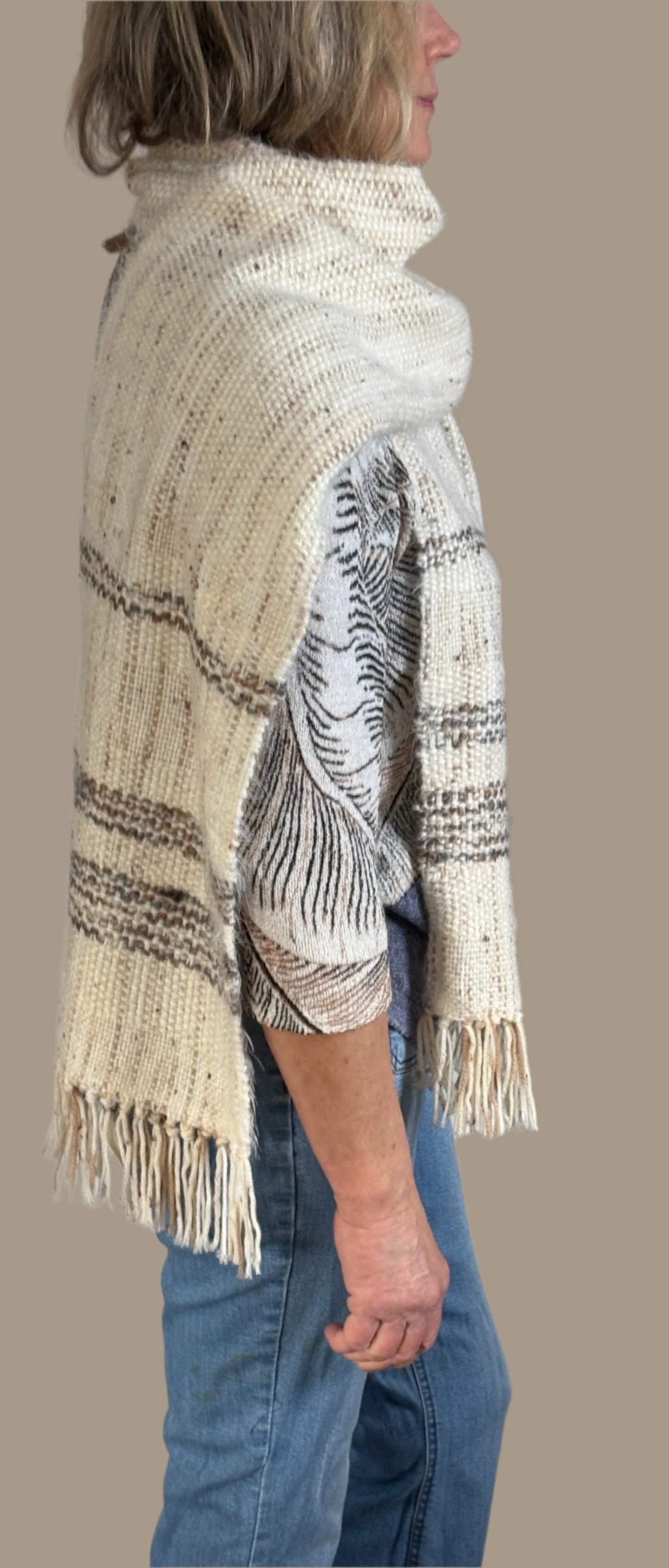 Handwoven Neutral Coloured Scarf