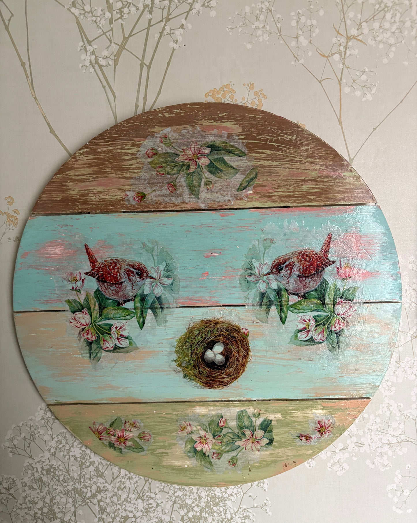 Spring Wall Art on Wood