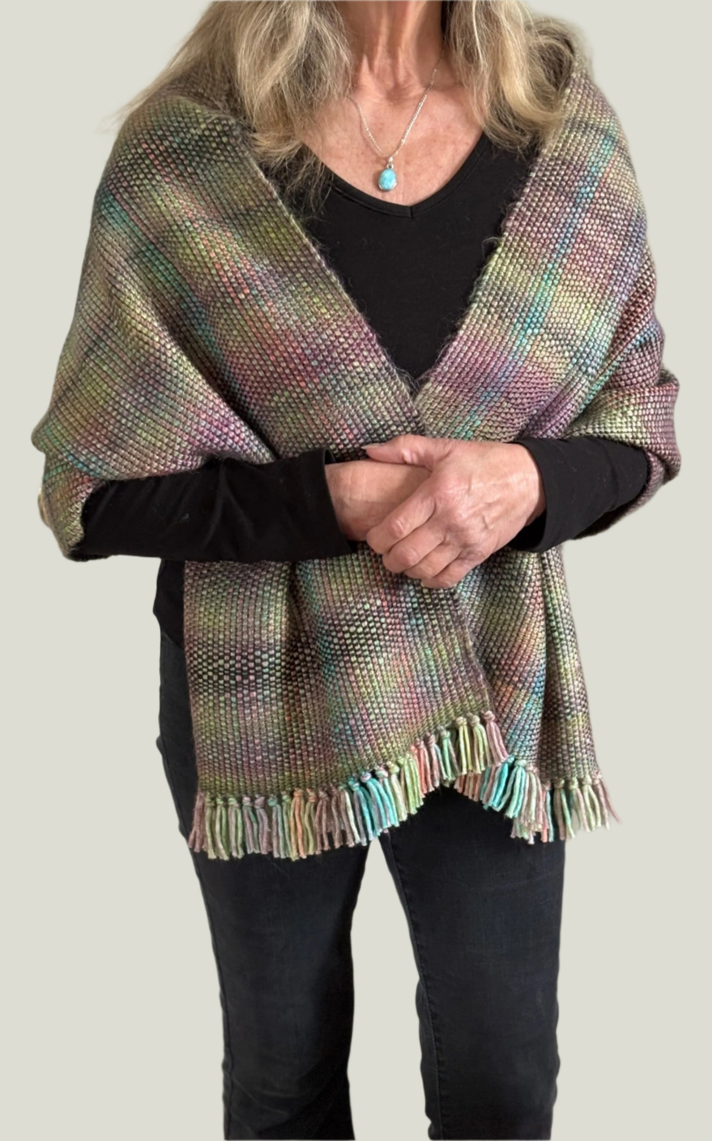 Rainbow coloured Shawl/Wrap