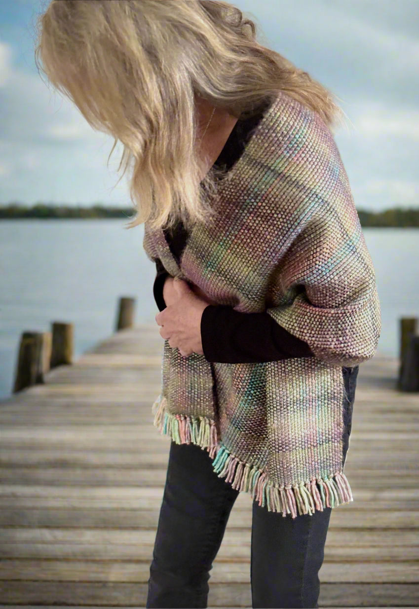 Rainbow coloured Shawl/Wrap