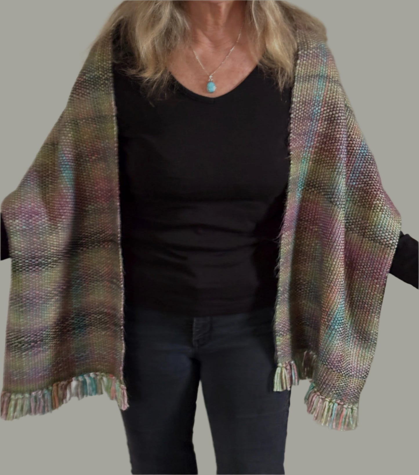 Rainbow coloured Shawl/Wrap
