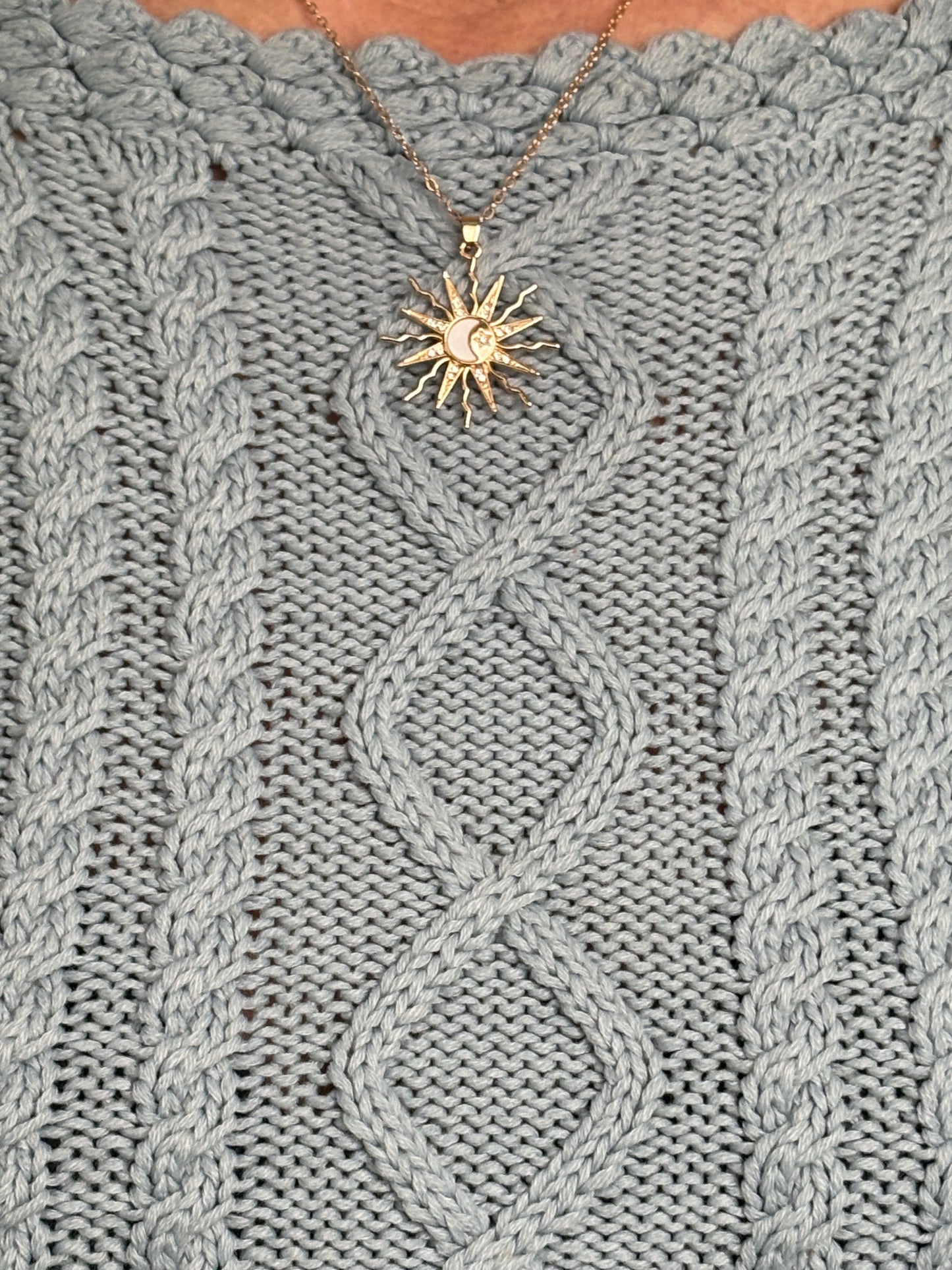 Bohemian Retro style Sun & Moon Pendant