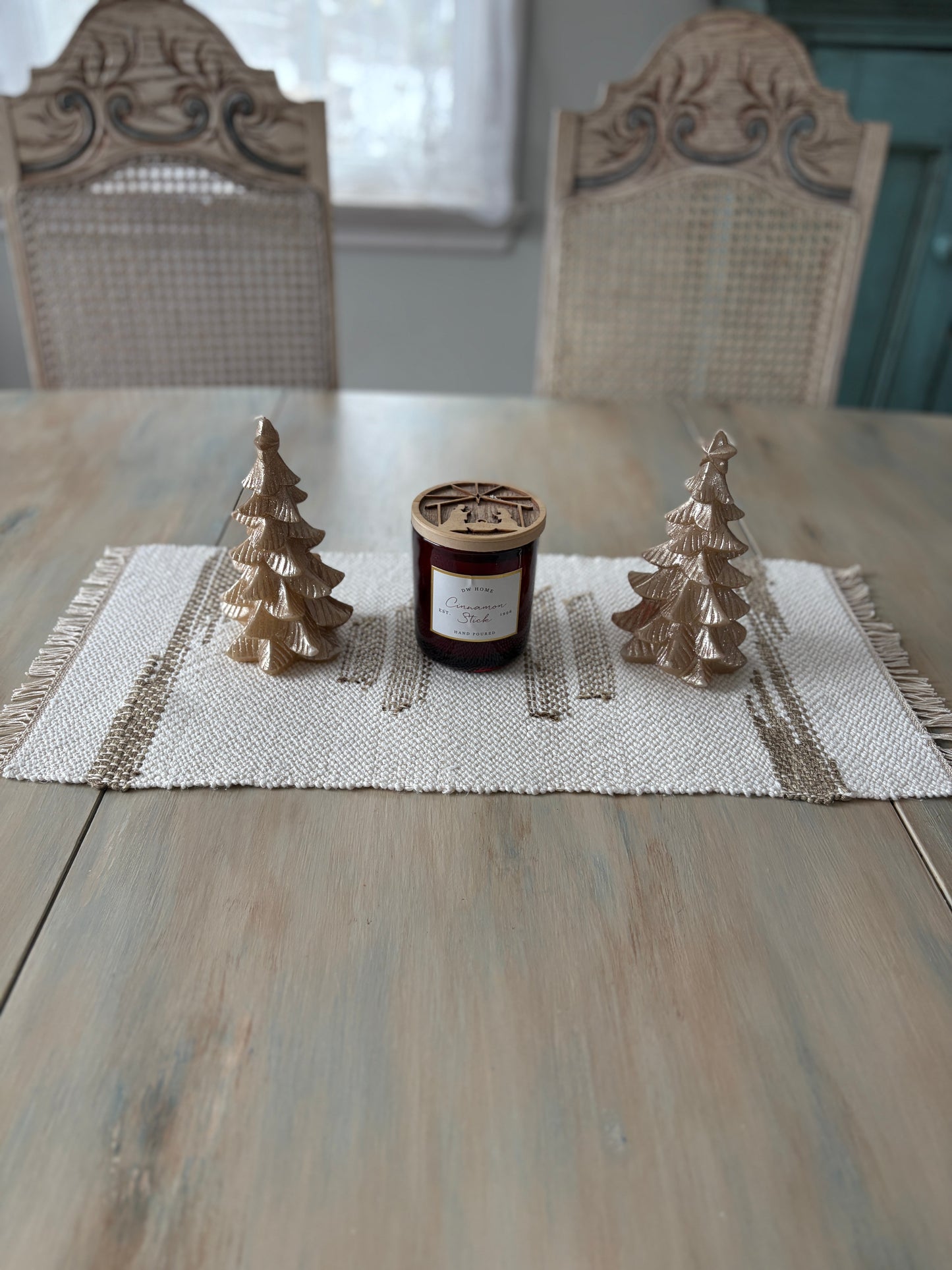 Handwoven Natural Cotton Table Runner/Mat