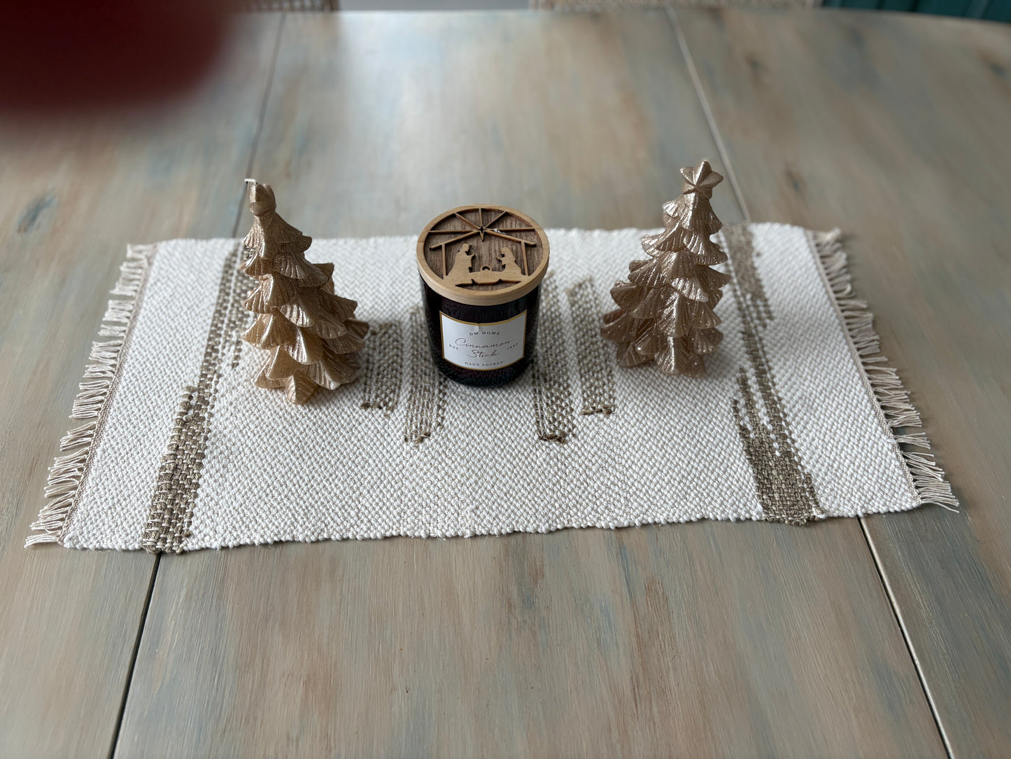 Handwoven Natural Cotton Table Runner/Mat