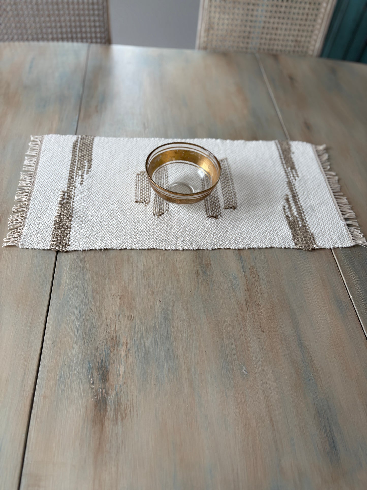 Handwoven Natural Cotton Table Runner/Mat