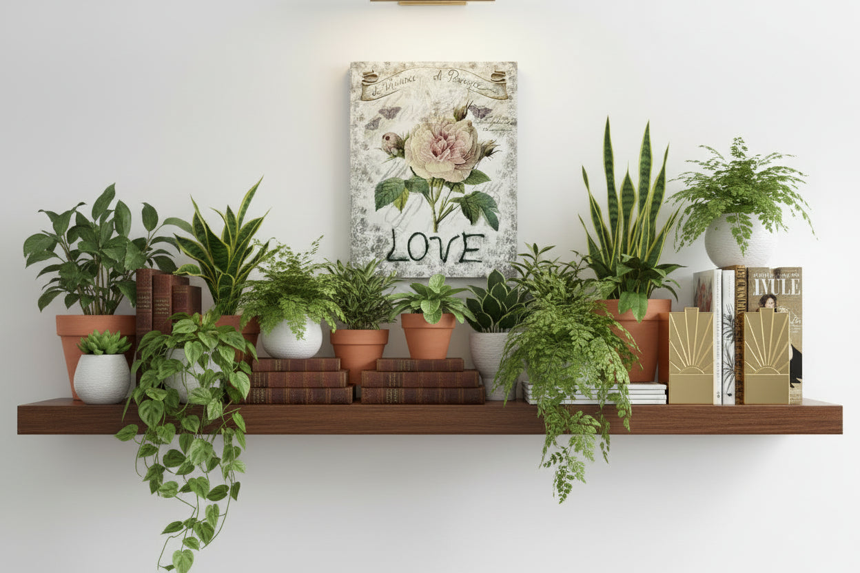 'LOVE' Peony Flower Art Canvas