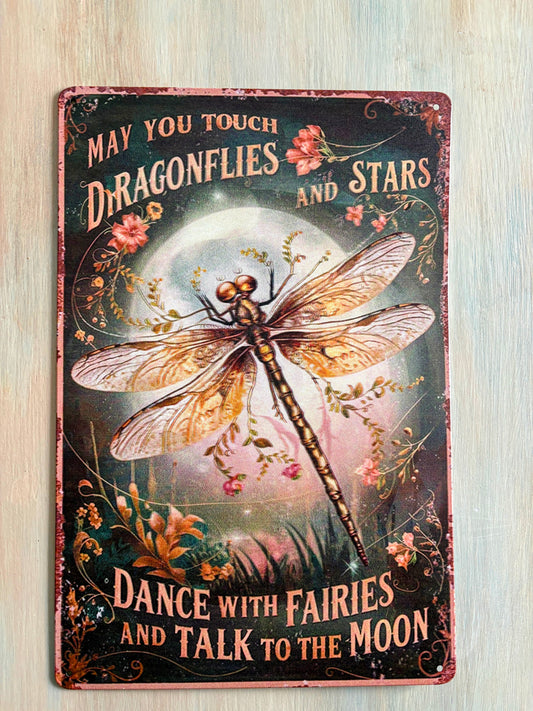 Wall Art "Dragonflies and Stars"