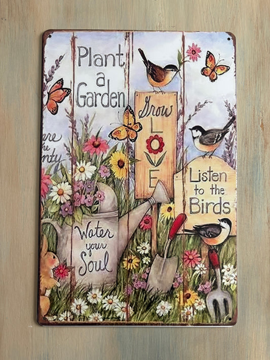 Metal Wall Art "Plant A Garden"