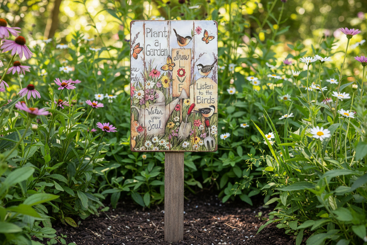 Metal Wall Art "Plant A Garden"