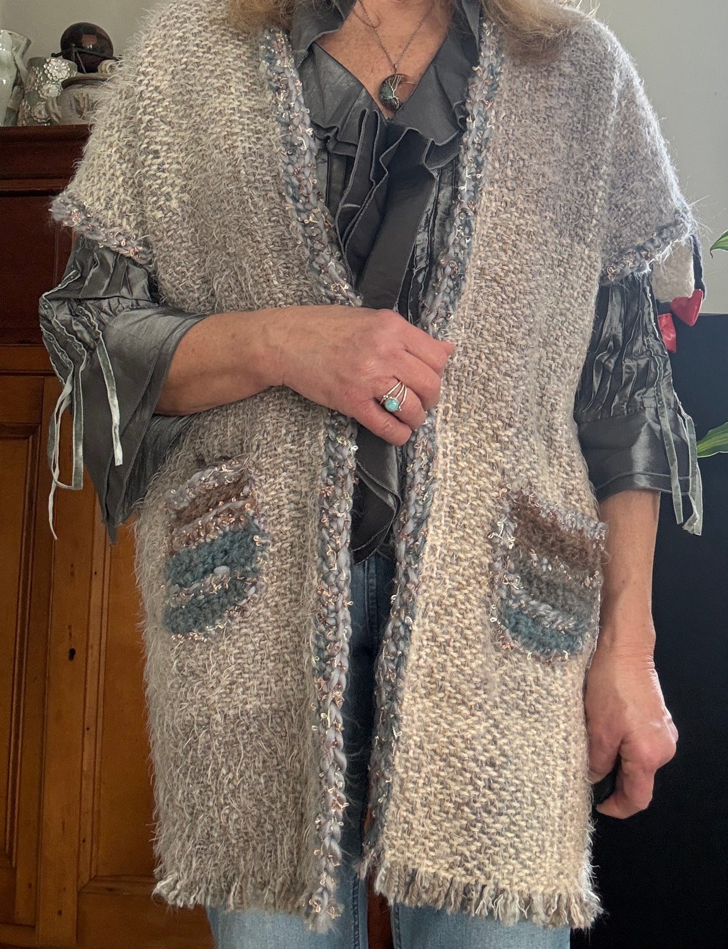 Handwoven Mid Length Vest