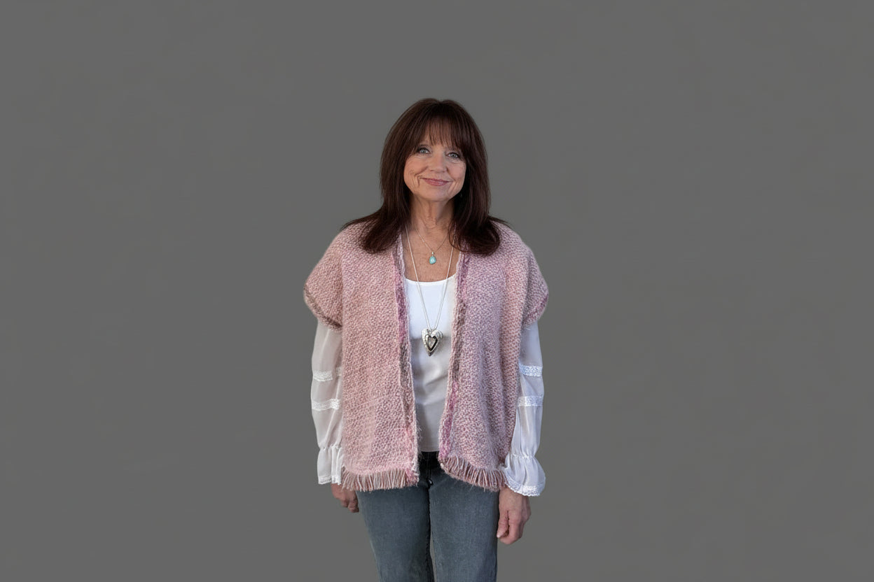 Handwoven Mohair/Merino Double Sided Vest