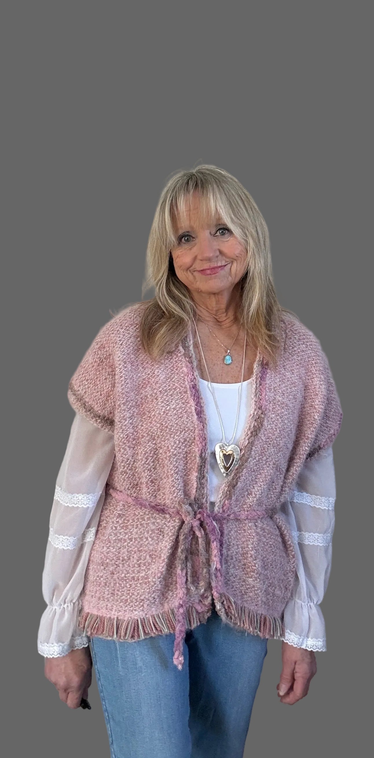 Handwoven Mohair/Merino Double Sided Vest