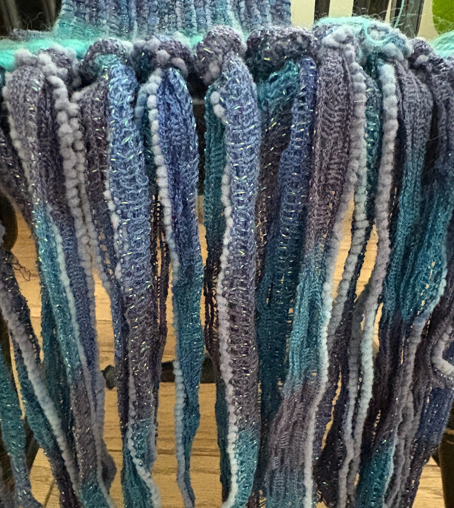 Handwoven Aquamarine Coloured Scarf