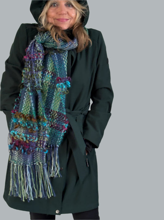 Fuchsia emerald coloured Scarf
