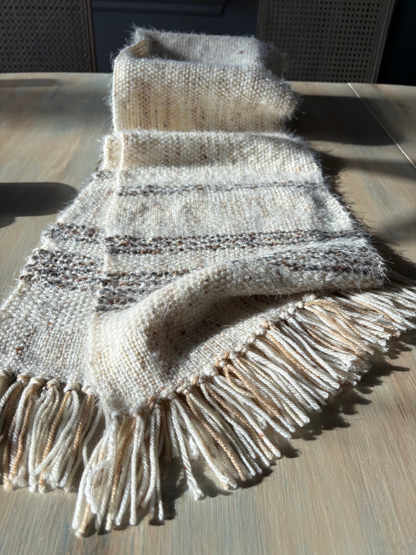 Handwoven Neutral Coloured Scarf