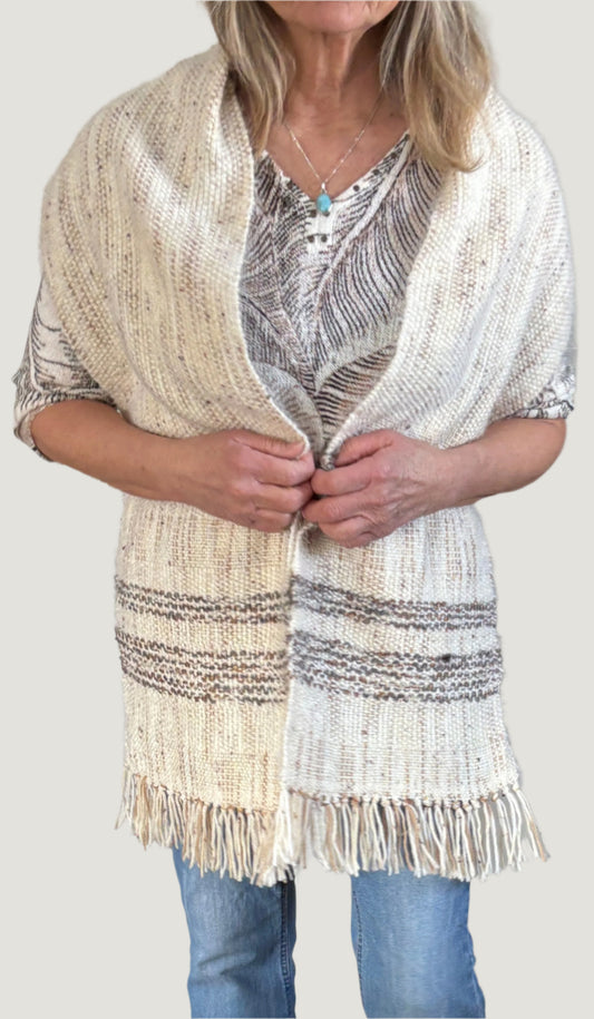 Handwoven Neutral Coloured Scarf