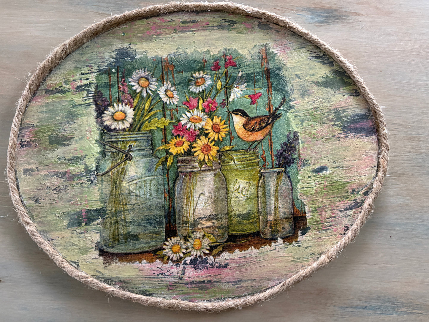 Farmhouse style Wall Art on wood canvas