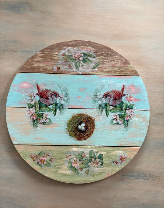Spring Wall Art on Wood
