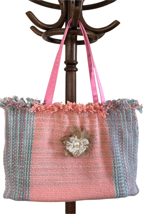 Beachy/Boho style Handwoven Tote Bag
